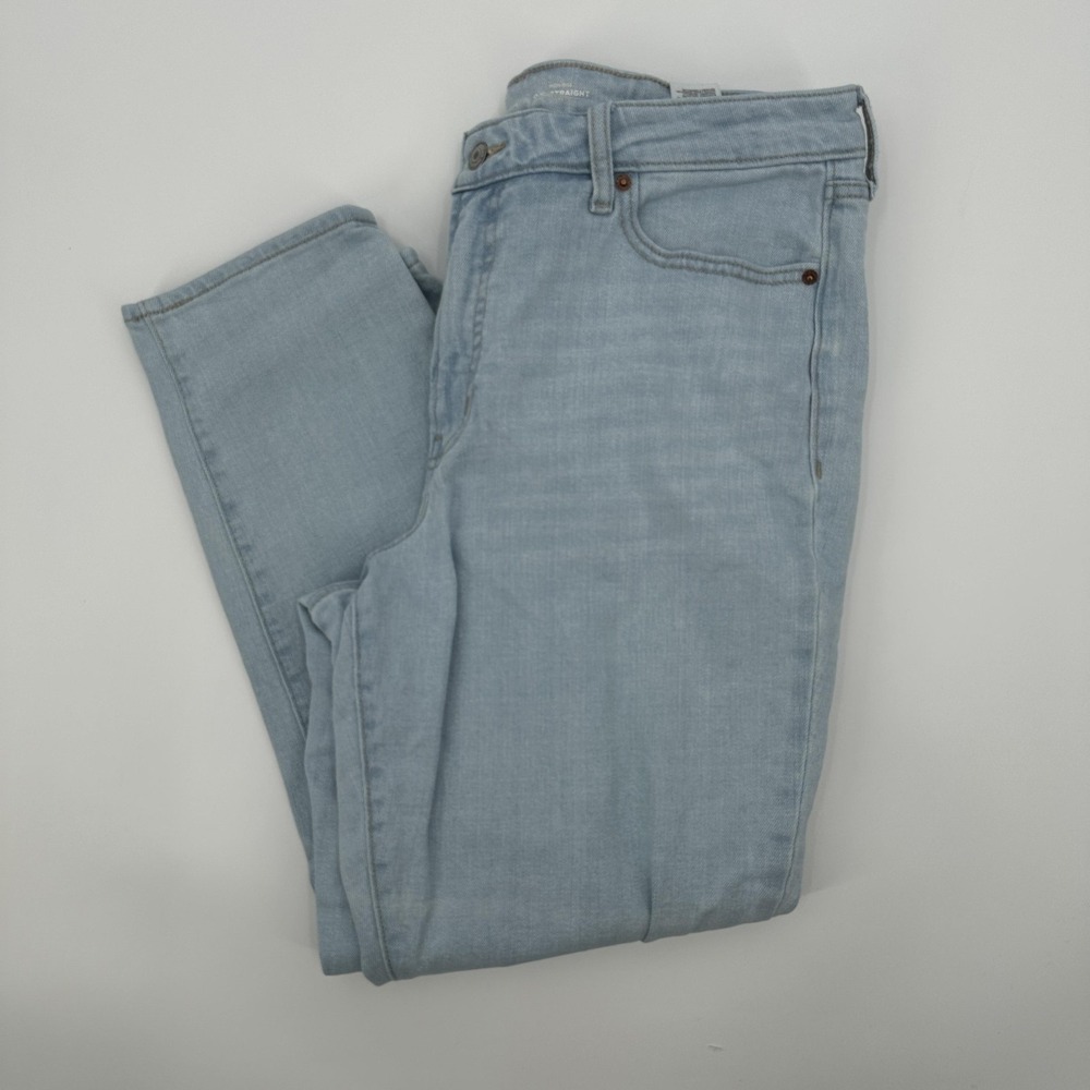 Old Navy‎ Jeans Womens 14 Light Wash High-Rise O.G. Straight Secret-Smooth
